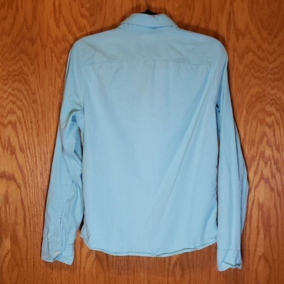 Men's Aqua Hollister Button Down Shirt - Picture 5 of 7